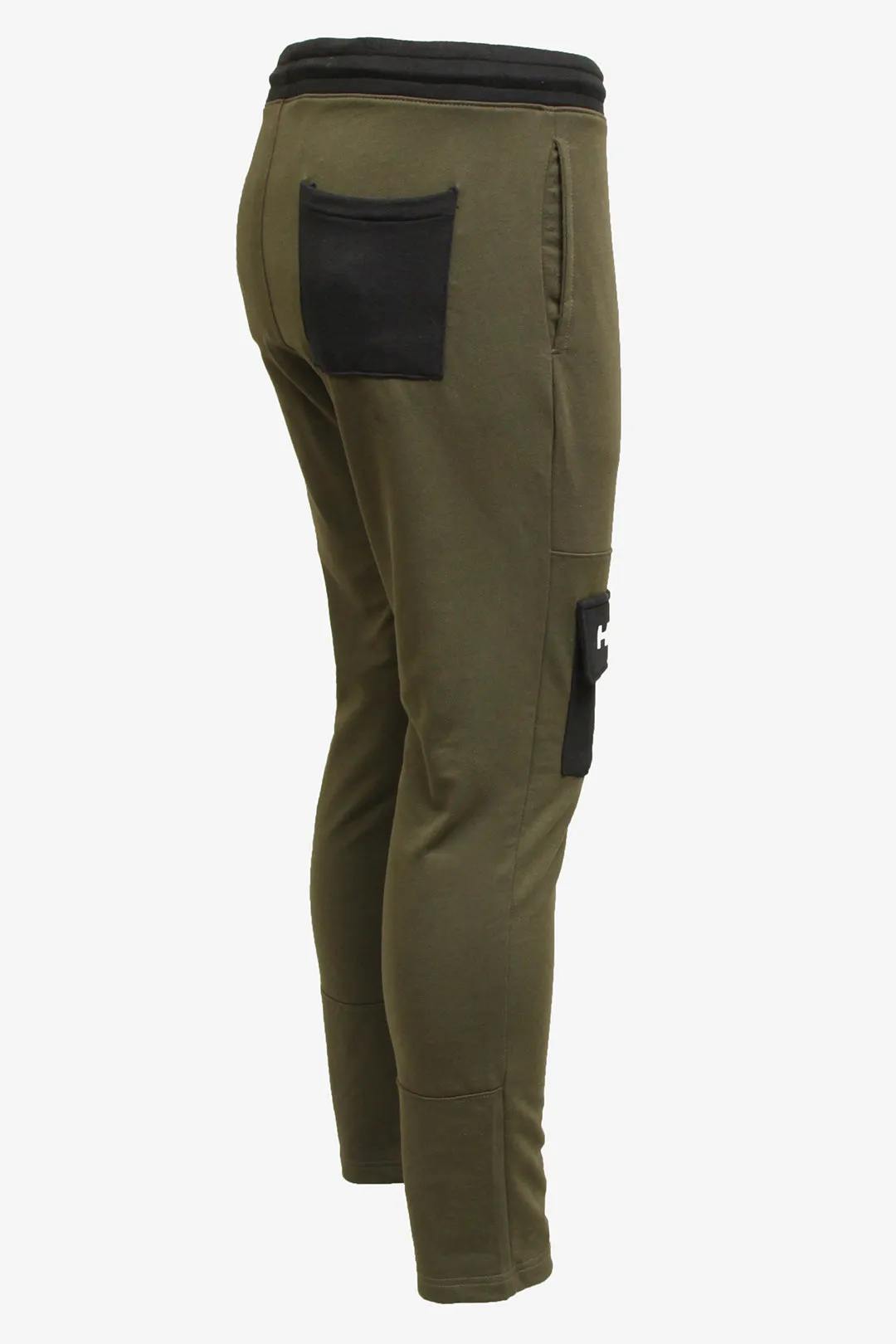 Men Paneled Qline Trouser With Cargo Pocket