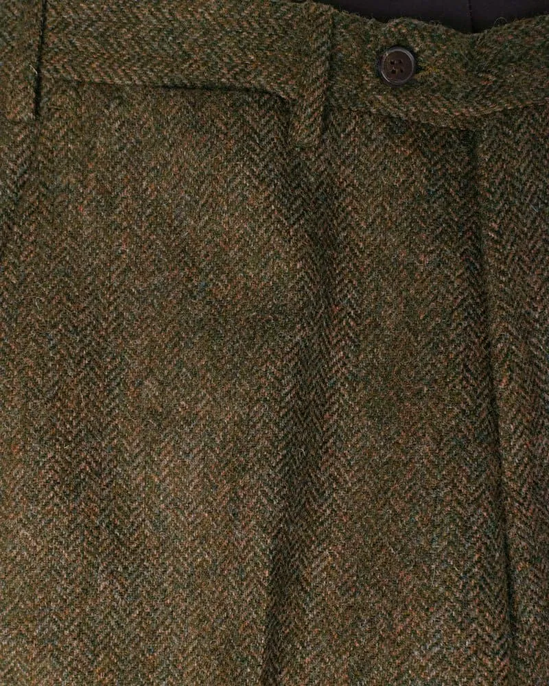 Mid Green Pure Wool Trousers