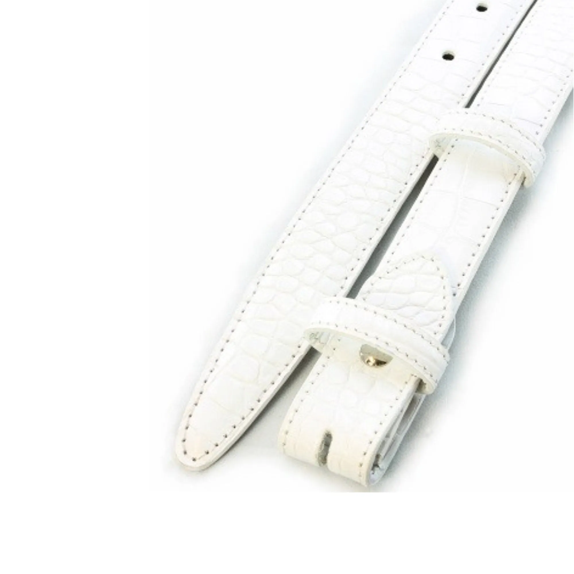 Mock Crocodile Slim Belt Strap