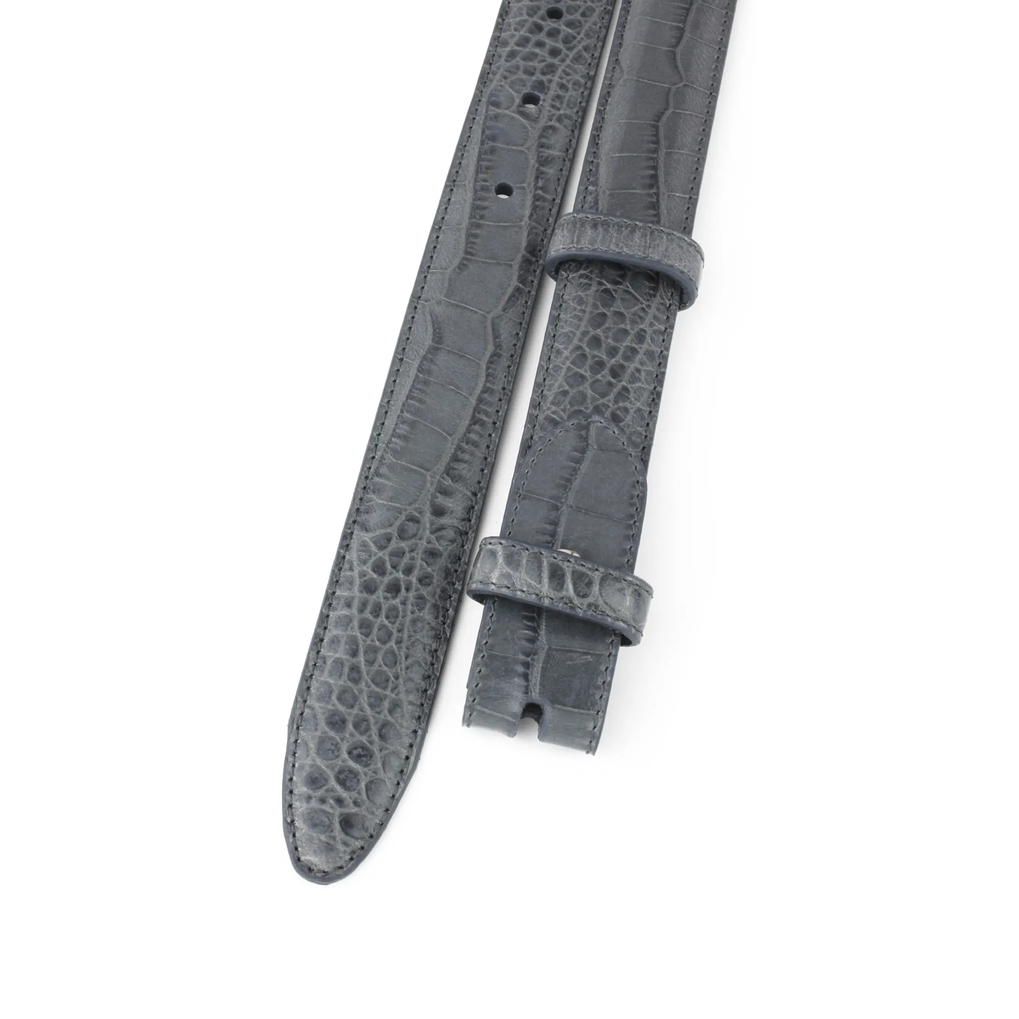 Mock Crocodile Slim Belt Strap