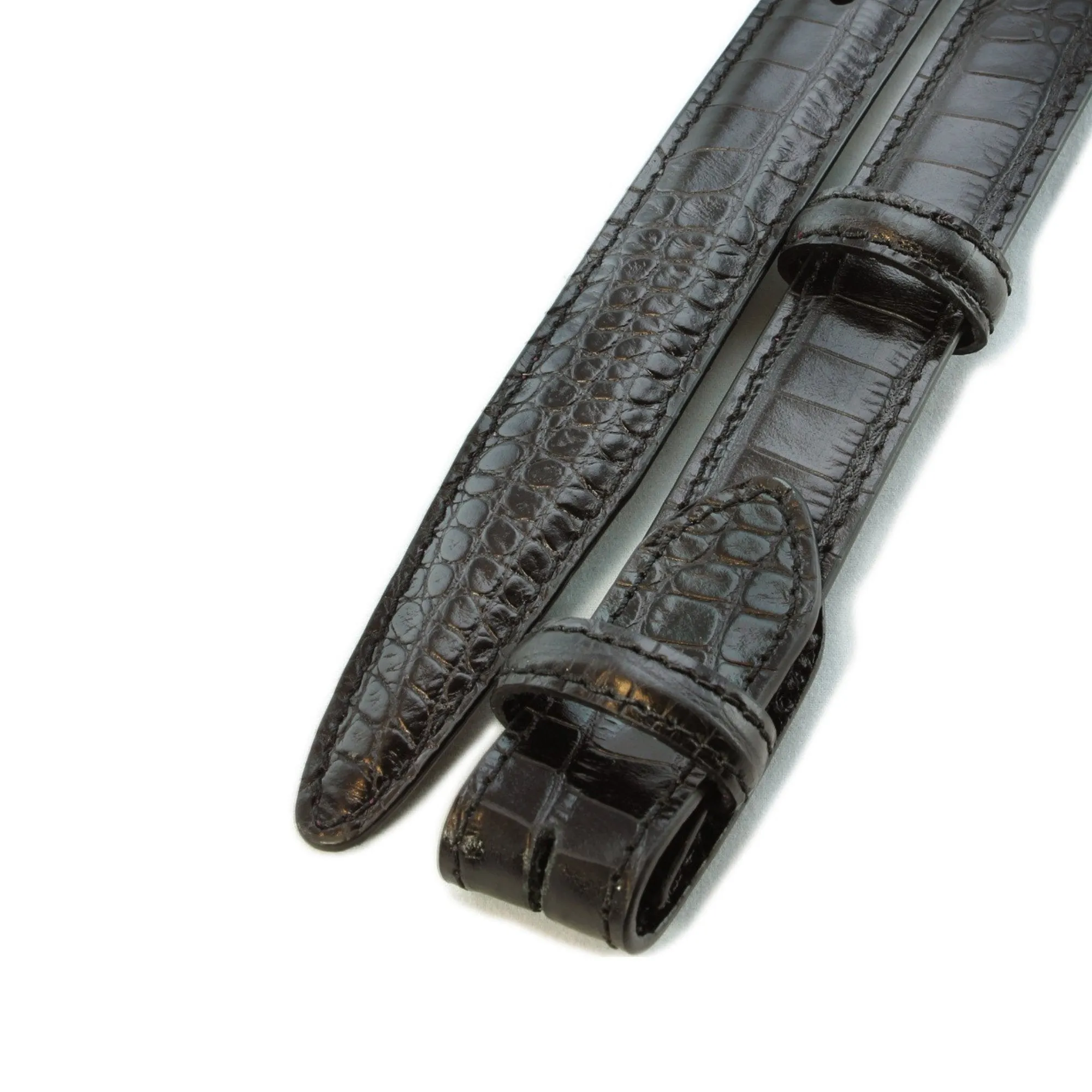 Mock Crocodile Slim Belt Strap