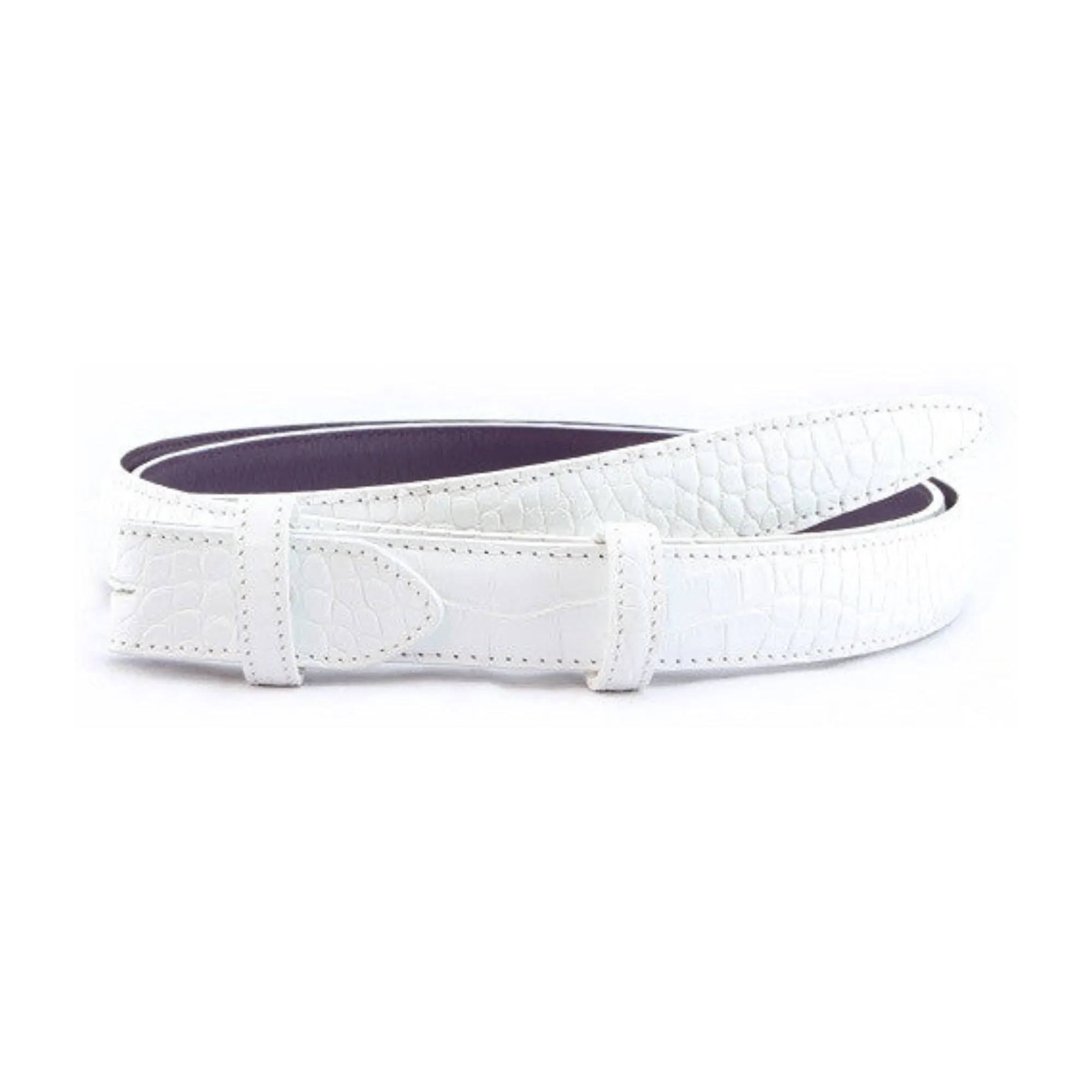 Mock Crocodile Slim Belt Strap