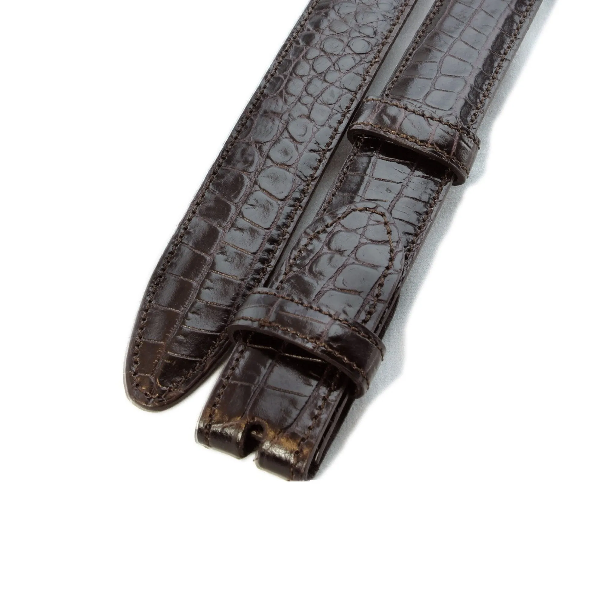 Mock Crocodile Slim Belt Strap