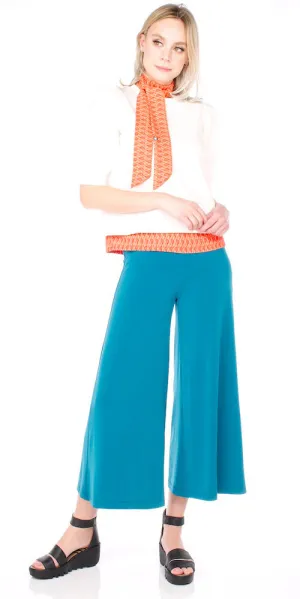 Morrison Cropped Trousers, teal