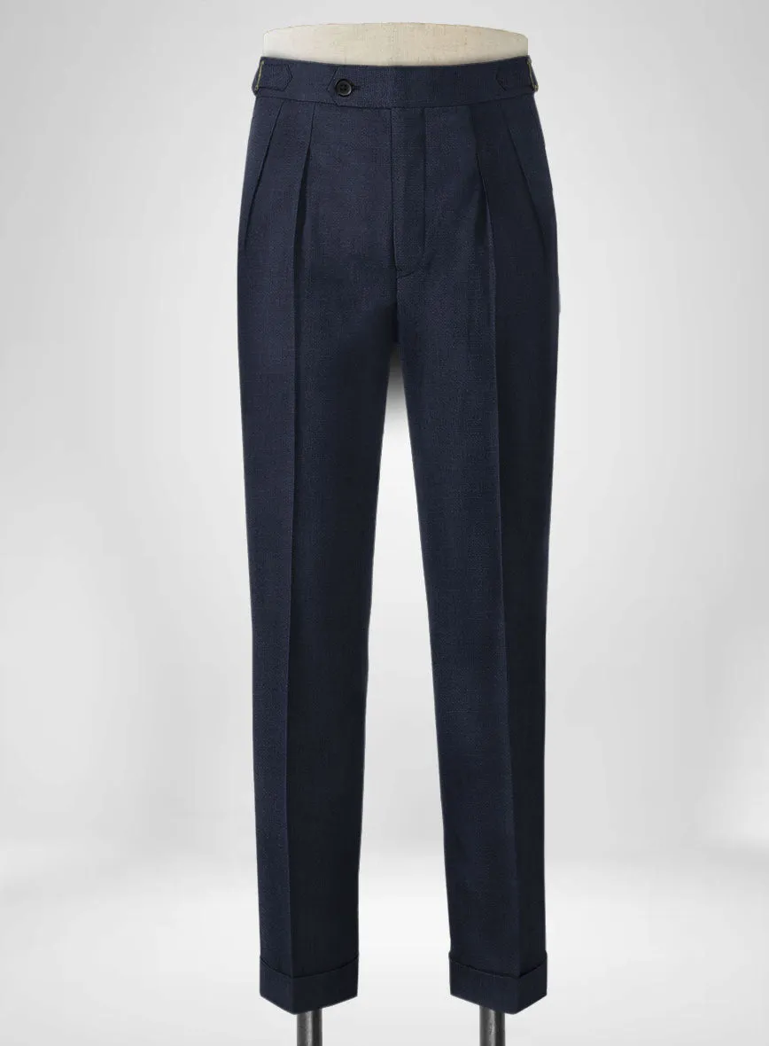 Napolean Bob Weave Blue Wool Highland Trousers