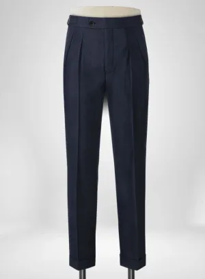 Napolean Bob Weave Blue Wool Highland Trousers