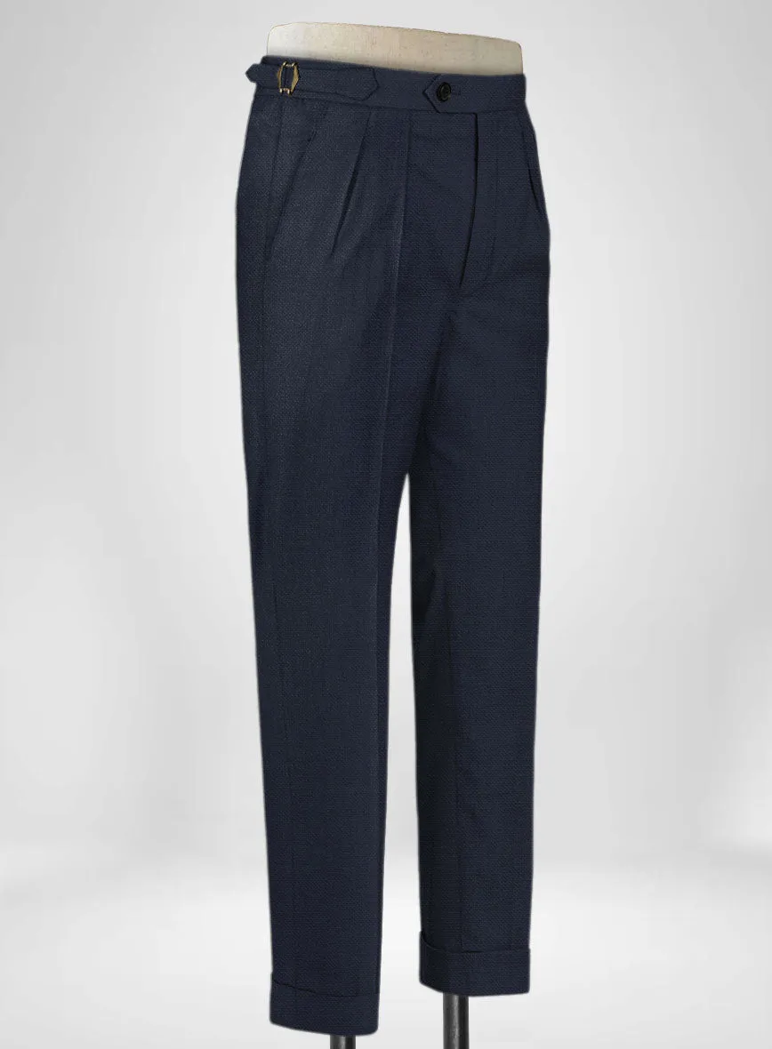 Napolean Bob Weave Blue Wool Highland Trousers