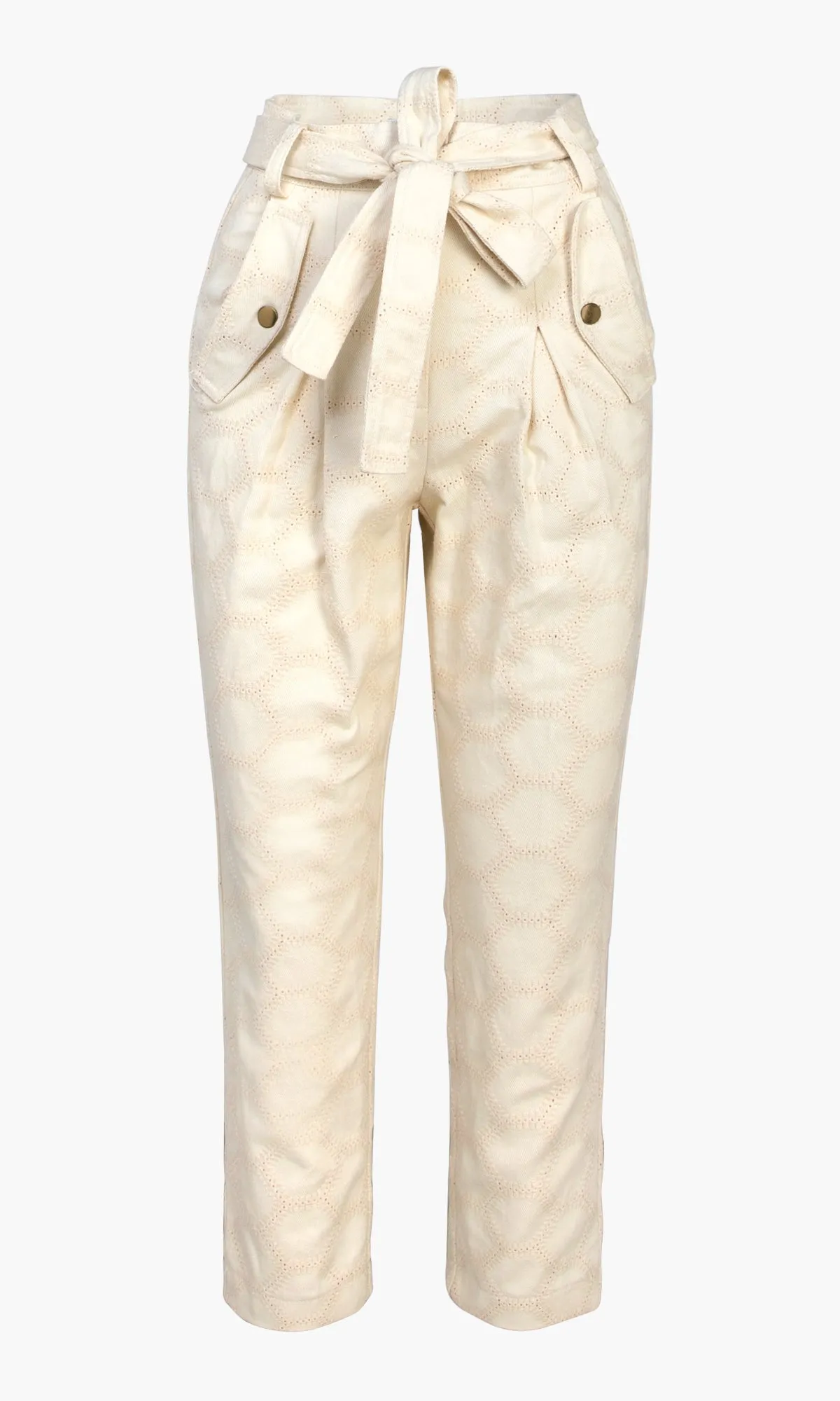 Nola Embroidered Twill Pant