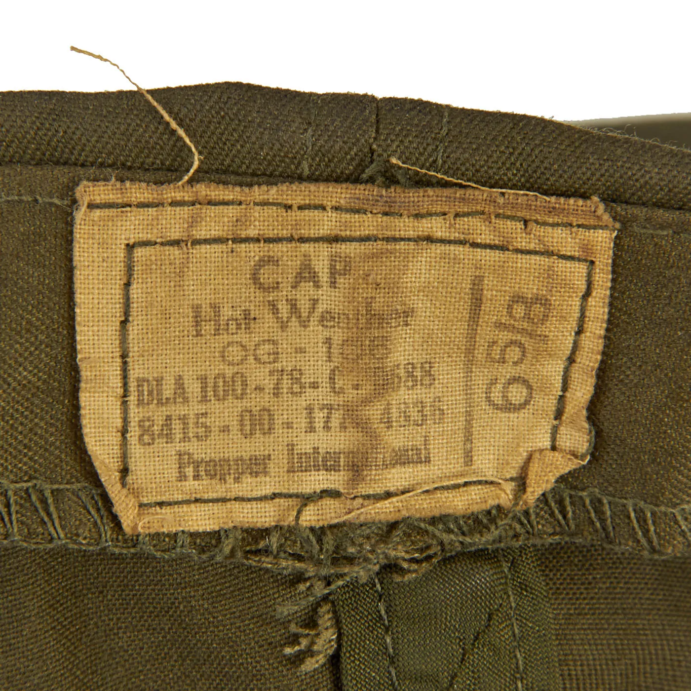 Original U.S. Vietnam War Jungle Fatigue Uniform Set with 1967 Dated Jungle Boots and Cap