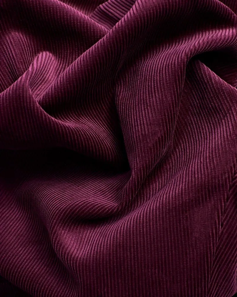 Plum Cotton Corduroy Trousers