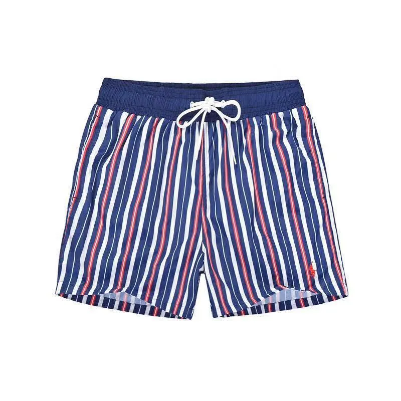 PRL Simple Fashion NavyBlue White and Red Shorts