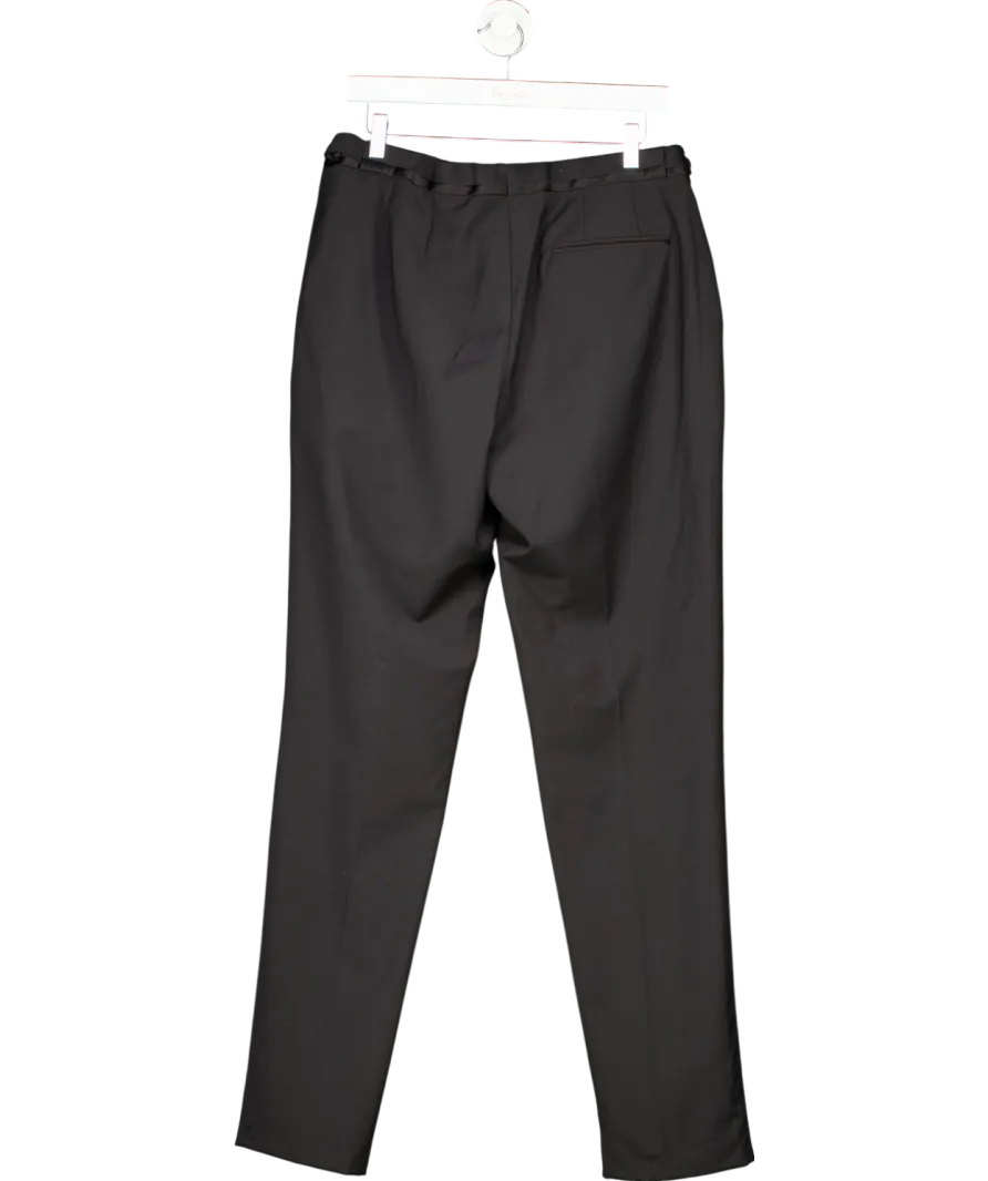 REISS Modern Fit Tuxedo Trousers In Black W34