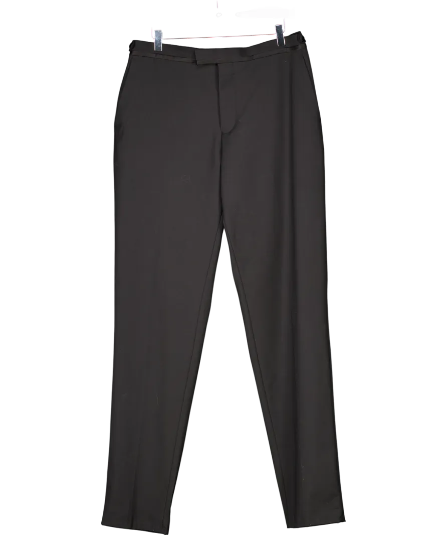 REISS Modern Fit Tuxedo Trousers In Black W34