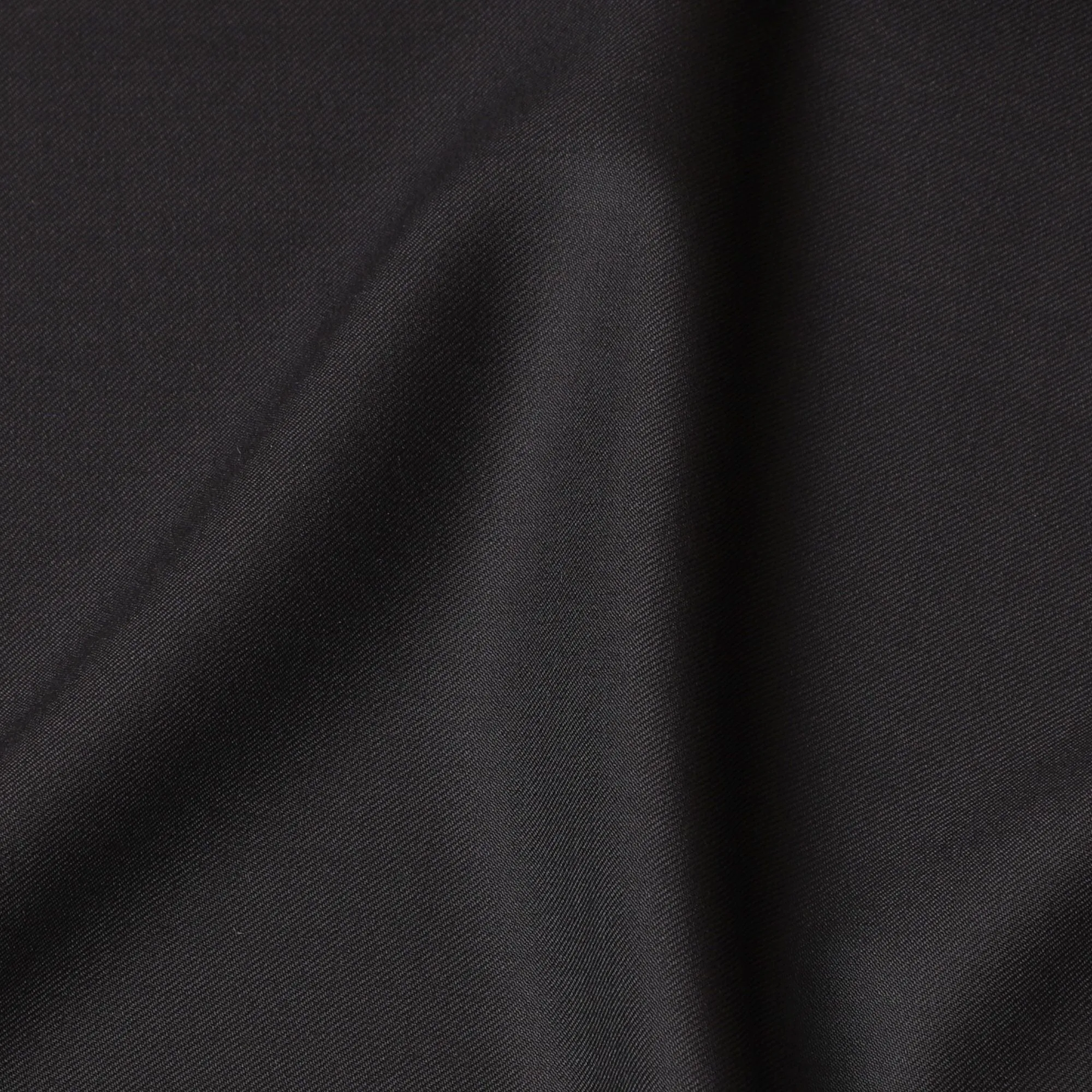 Sleek Black Solid Wool Suiting Fabric - 150cm Wide, 3.5 Mtrs Length, Woven in the UK-D17758