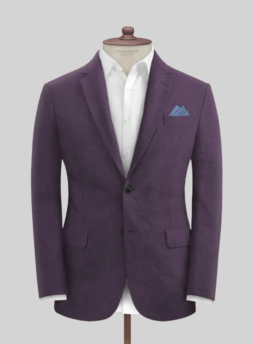 Solbiati Art Du Lin Dark Lavender Linen Suit