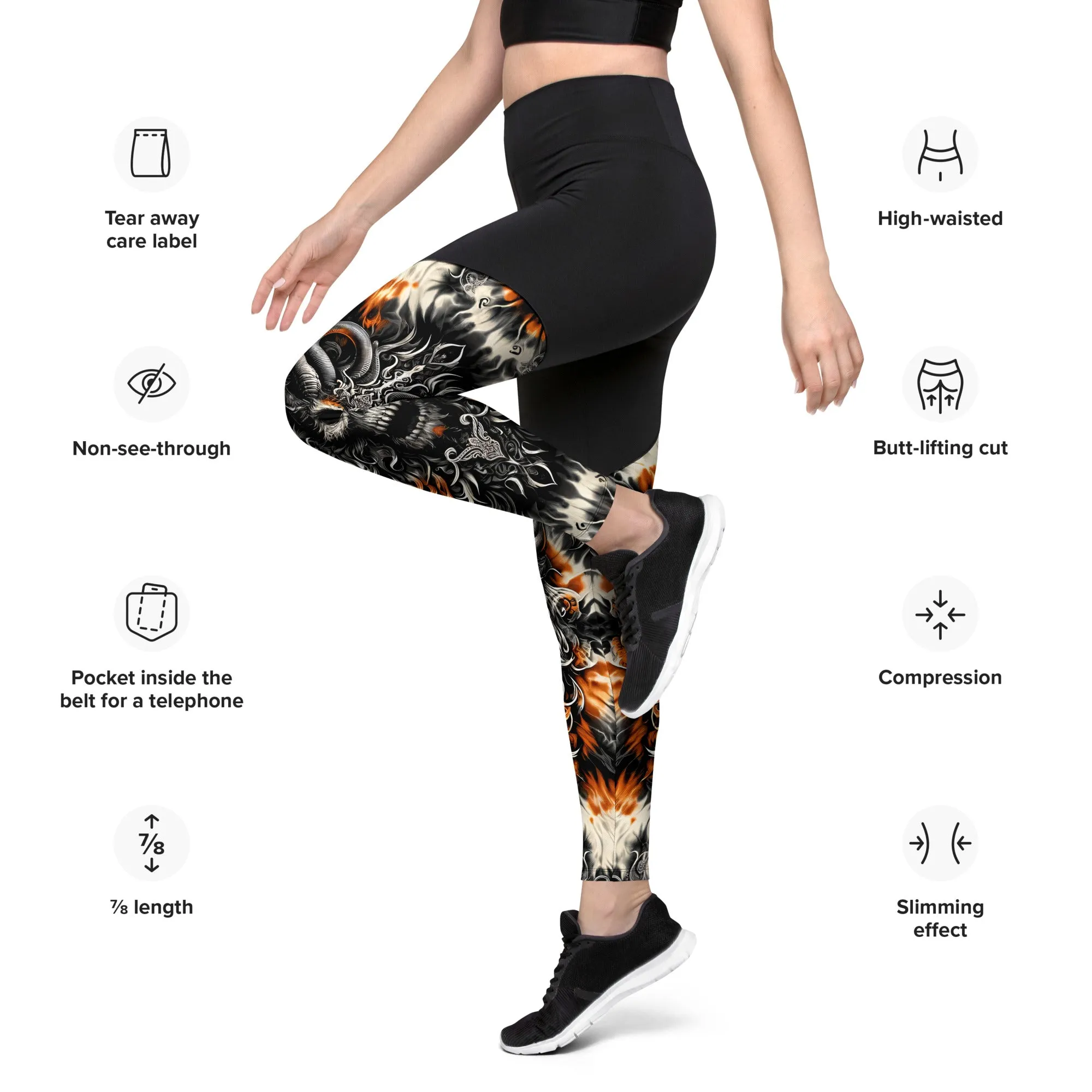 Sports Leggings Twilight Flame