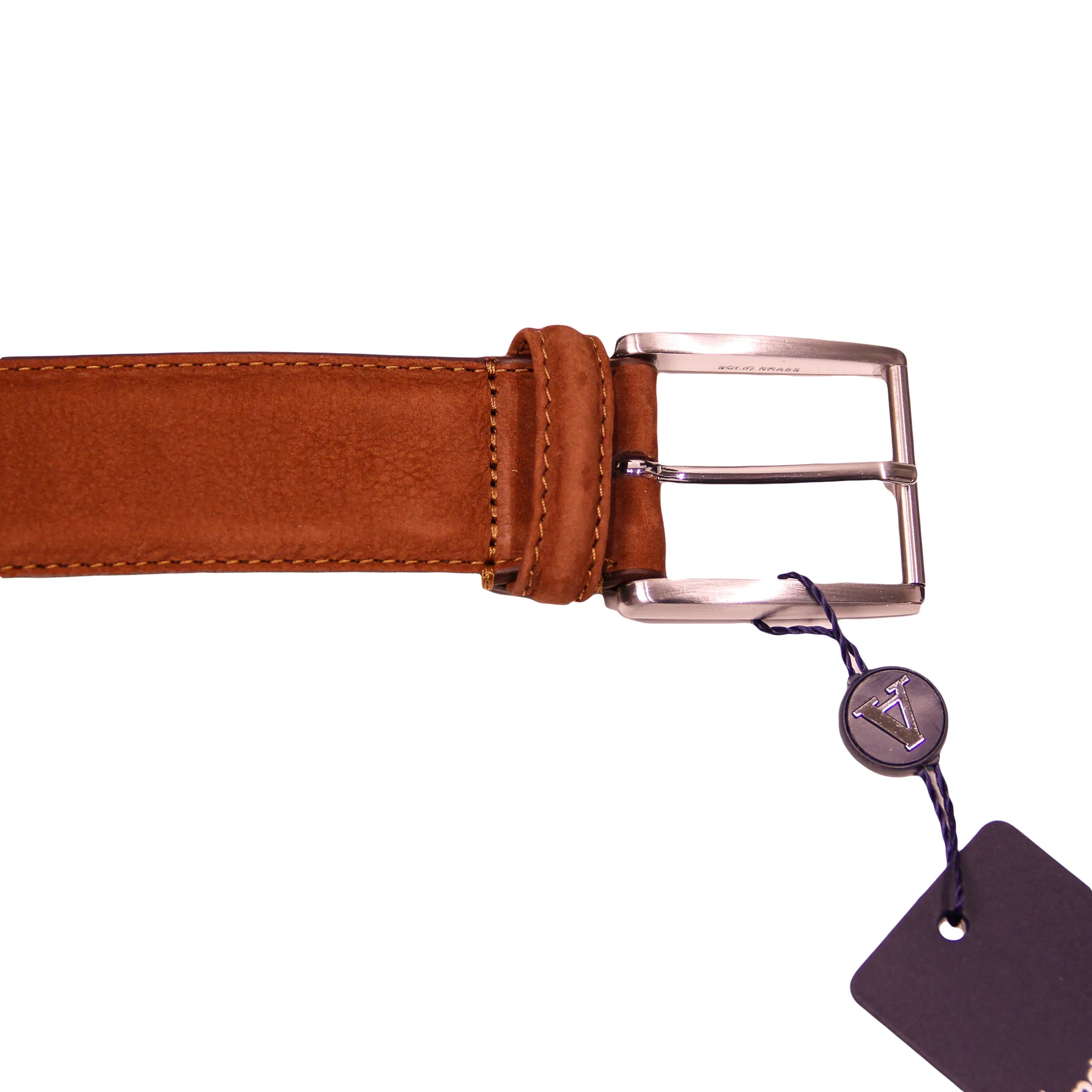 Tan Brown Nubuck Soft Suede Leather Belt - Anderson's