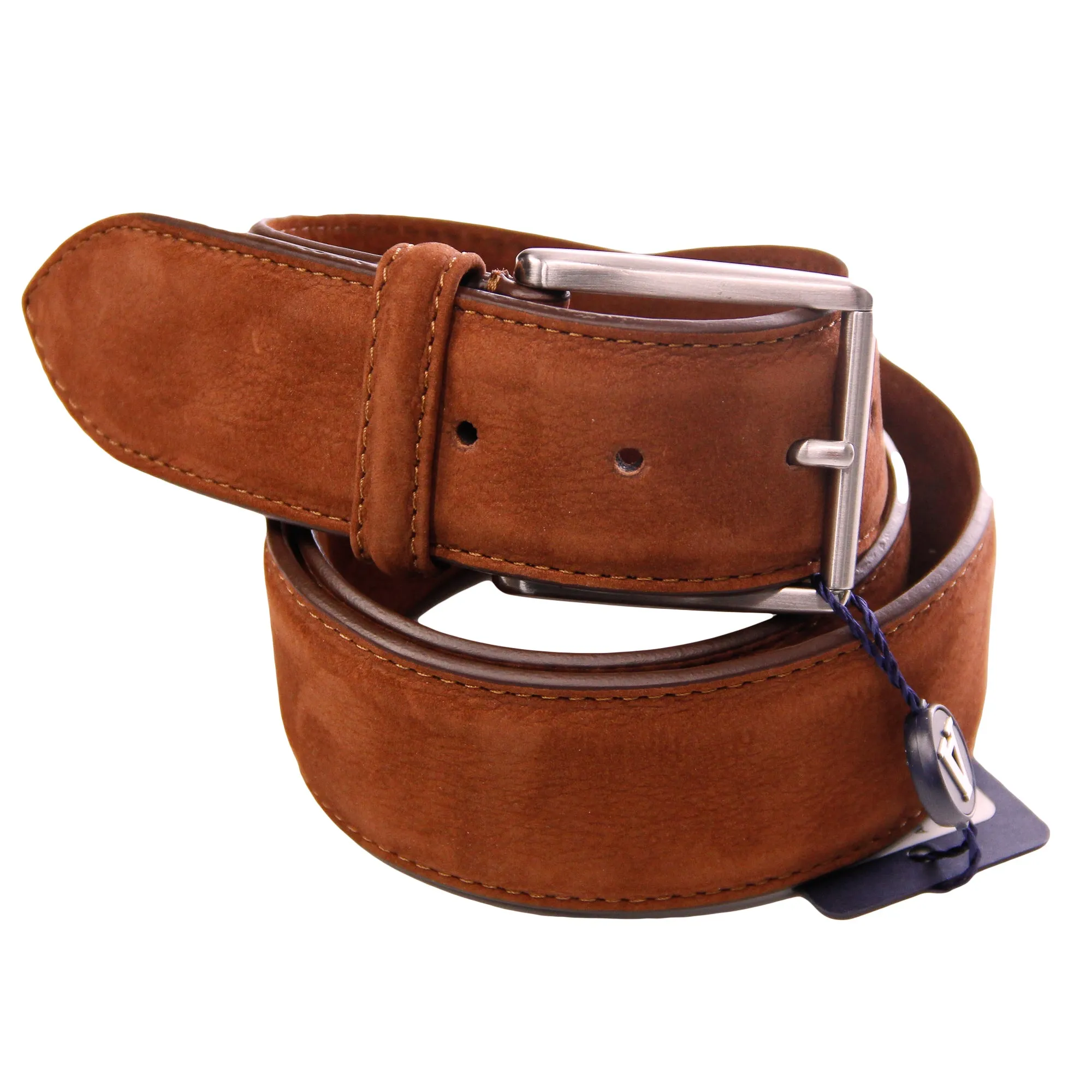 Tan Brown Nubuck Soft Suede Leather Belt - Anderson's