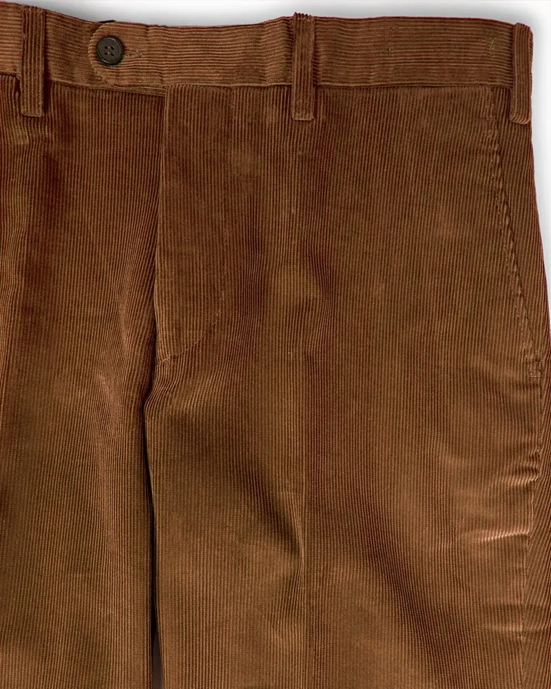 Tan Cotton Corduroy Trousers