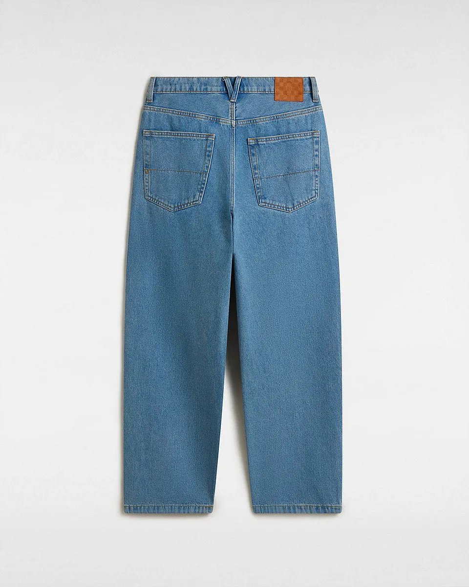 Vans Mens Check-5 Baggy Denim Trousers - Stone Wash Blue